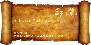 Szkala Melissza névjegykártya